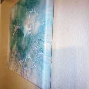 Elegance 8"x8" Acrylic Pour Painting